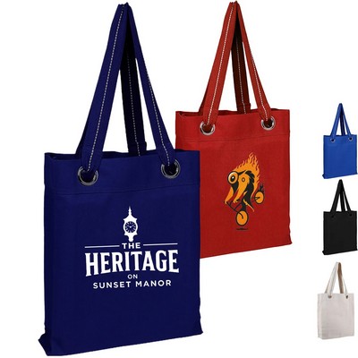 12 OZ. COTTON CANVAS TOTE W/LARGE GROMMETS(13.25" x 15.75")
