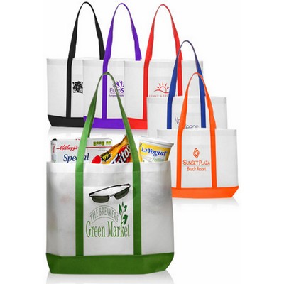 Trim Color Non-Woven Tote Bags (18"x14")