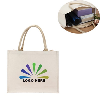 12 OZ Open Top Personalized Cavnas Tote Bag(16"x 13"x 5")